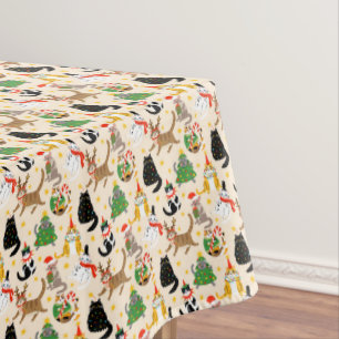 Festive Cats Christmas Pattern Tablecloth