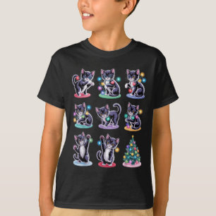 Festive Cats Light Up Christmas For Cat Lovers And T-Shirt