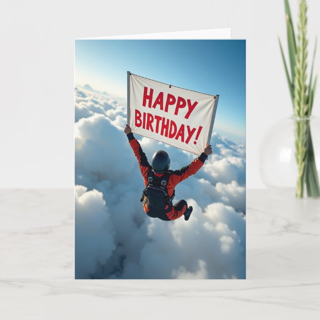 Festive Celestial Birthday Card (Front)