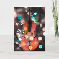 Festive cello holiday card