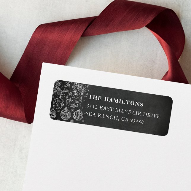 Festive Chalk Return Address Label (Creator Uploaded)