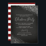 Festive Chalkboard White Red Snow Christmas Invitation<br><div class="desc">More Modern Festive Christmas Invitations in the Little Bayleigh Store!</div>