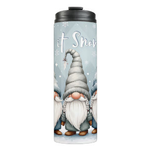 Festive Cheer - Let It Snow Gnome Christmas Thermal Tumbler