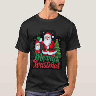 "Festive Cheer: Merry Christmas Tree & Santa Desig T-Shirt