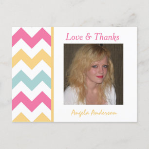 Festive Chevron : Carte postale Merci photo
