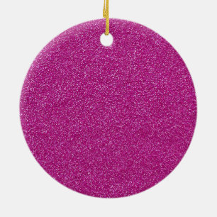 Festive Chic Pink Glitter Background Romantic Ceramic Ornament