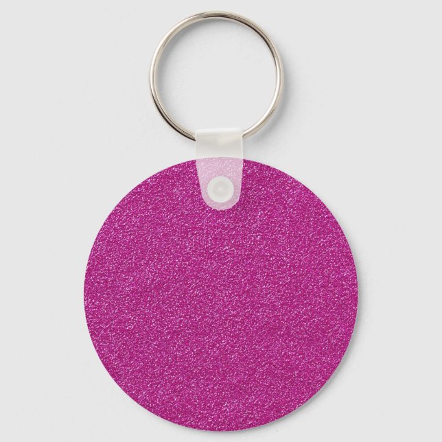 Festive Chic Pink Glitter Background Romantic Keychain (Front)