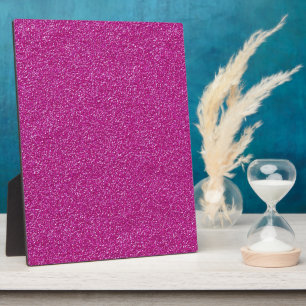 Festive Chic Pink Glitter Background Romantic Plaque