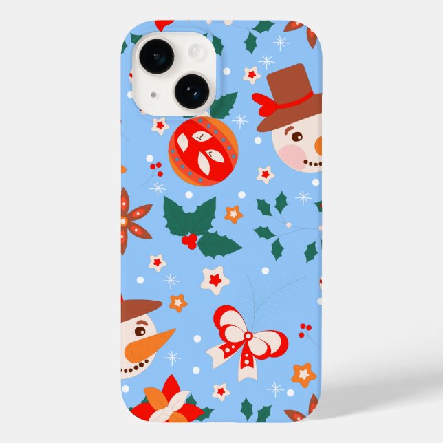 Festive Christmas Abstract Pattern Case-Mate iPhone Case (Back)