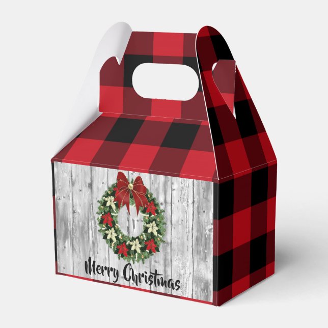 Festive Christmas add name party Favor Box (Front Side)