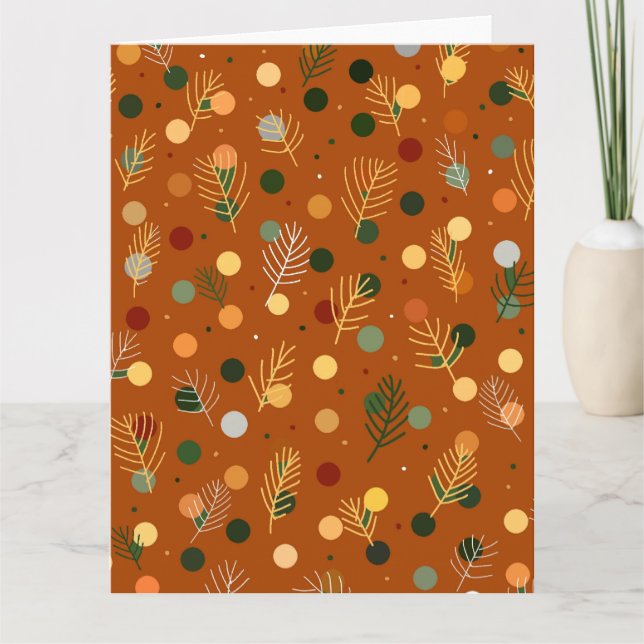 Festive Christmas and New Year pattern  Card (Front)