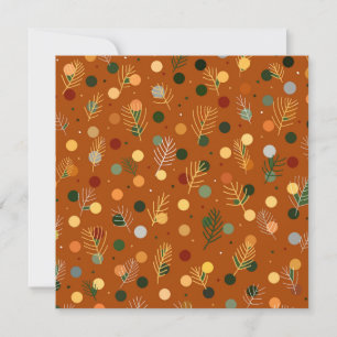 Festive Christmas and New Year pattern Card