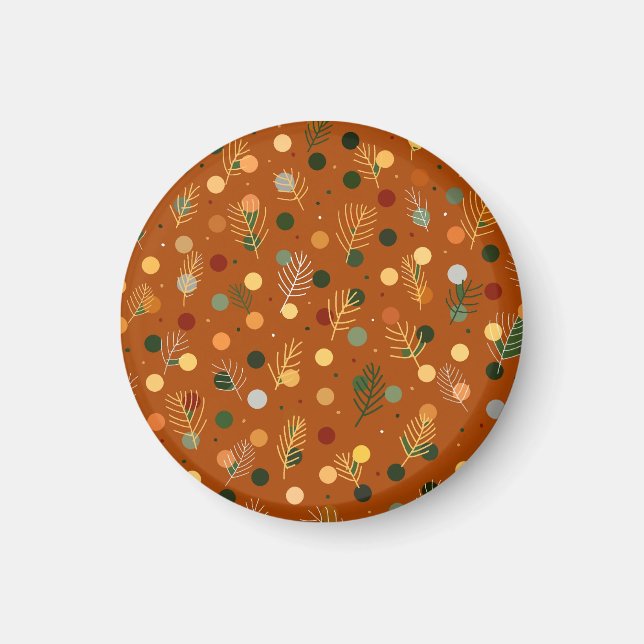 Festive Christmas and New Year pattern  Magnet (Front)
