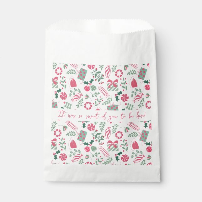Festive Christmas Baby Shower Favour Bag (Front)