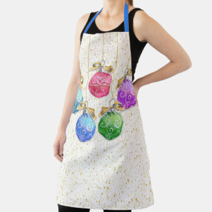Festive Christmas Balls & Confetti Apron