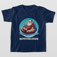 festive Christmas beach Santa add text watercolor 