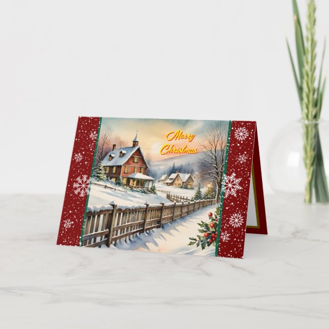 Festive Christmas Beautiful Modern Collection Card (Front)