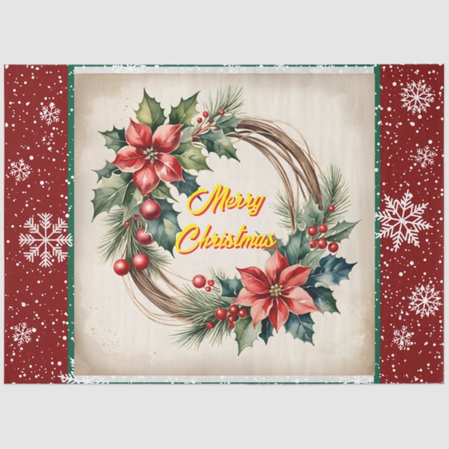 Festive Christmas Beautiful Trendy Collection Tissue Paper (Front)