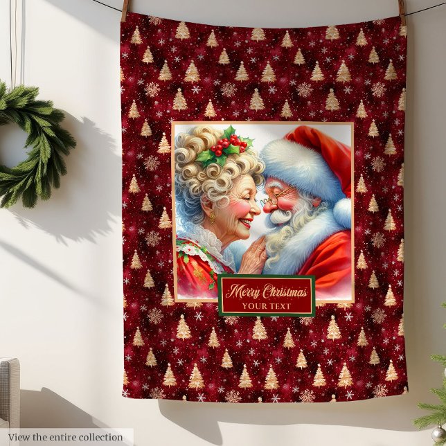 Festive Christmas Blanket Mr & Mrs Claus Keepsake (Festive Christmas Blanket Mr & Mrs Claus Keepsake)