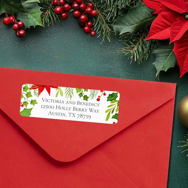 Festive Christmas Botanical Return Address (Creator Uploaded)