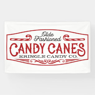 Festive Christmas Candy Cane company candy bar Banner