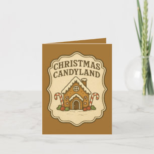 Festive Christmas candy land customizable Holiday Card