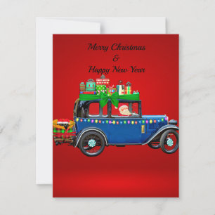 Festive Christmas Car Thank You Card
