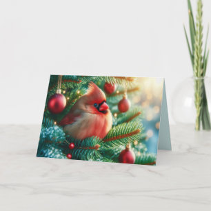 Festive Christmas Cardinal Holiday Card