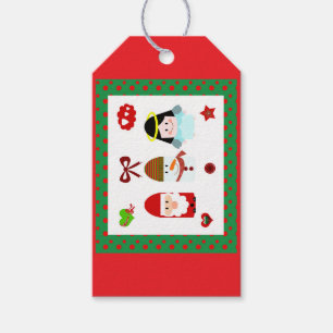 Festive Christmas characters and decorations Gift Tags