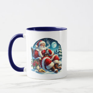 Festive Christmas cocoa Santa Mug