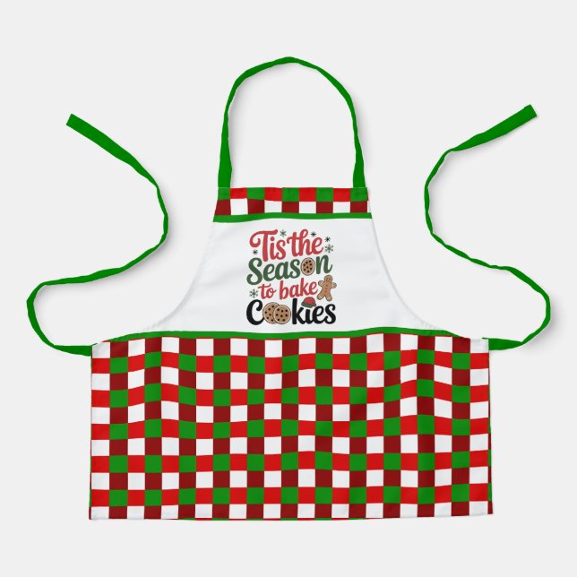 Festive Christmas cookie baking Season Apron (Front)