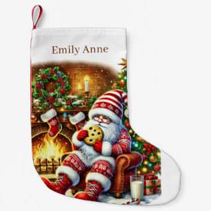Festive Christmas cookie gnome add name Small Christmas Stocking