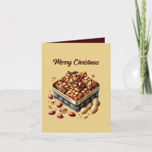 Festive Christmas customizable candy Holiday Card