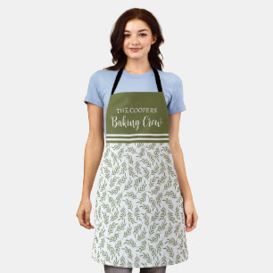 Festive Christmas Cypress Pattern Holiday Apron