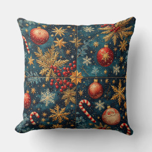 Festive Christmas Decor Throw Pillow