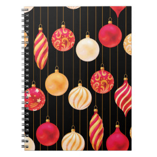 Festive Christmas Decorations Pattern Notebook