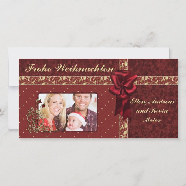 Festive Christmas Design Holiday Card (Front)