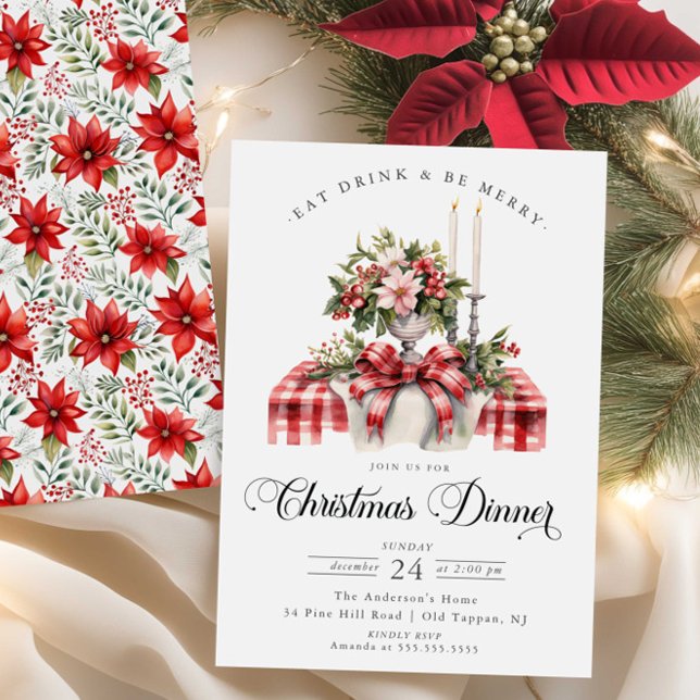 Festive Christmas Dinner Invitation (Creator Uploaded)