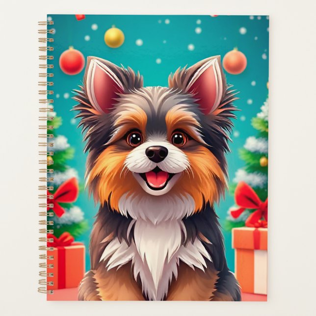 Festive Christmas Dog Planner (Front)