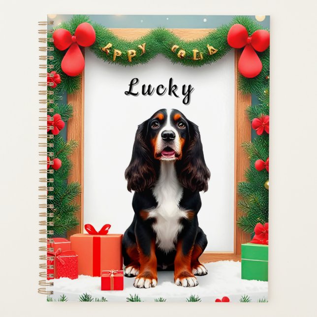 🎁Festive Christmas Dog Planner Gift Idea ✨ (Front)