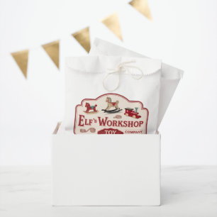 Festive Christmas Elf workshop party Favour Bag