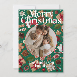 Festive Christmas Flat Holiday Card
