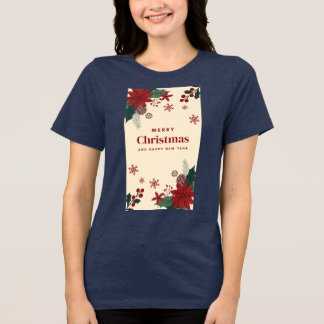  Festive Christmas Flower T-Shirt – Bring Holiday  Tri-Blend Shirt