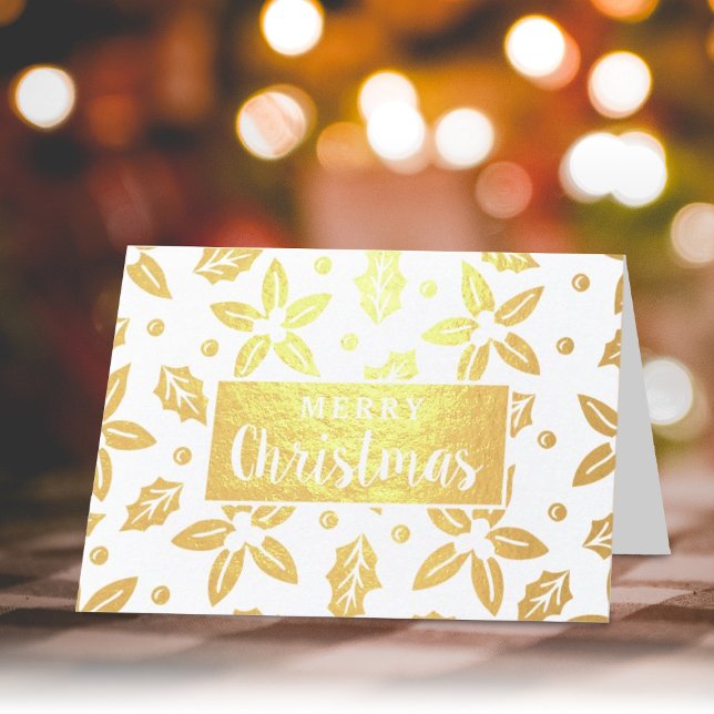 Festive Christmas Flowers Foil Card (Creator Uploaded)