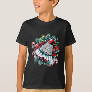 Festive Christmas For Badminton Lovers, Christmas T-Shirt