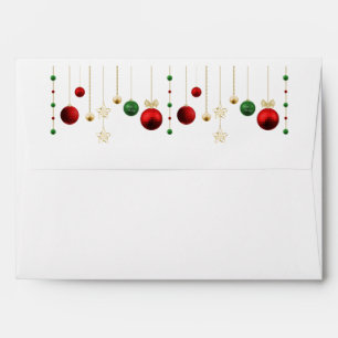 Festive Christmas Garland Holiday Envelope