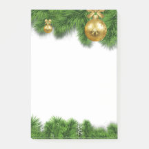 Festive Christmas Garland Wreath Post-It Notes