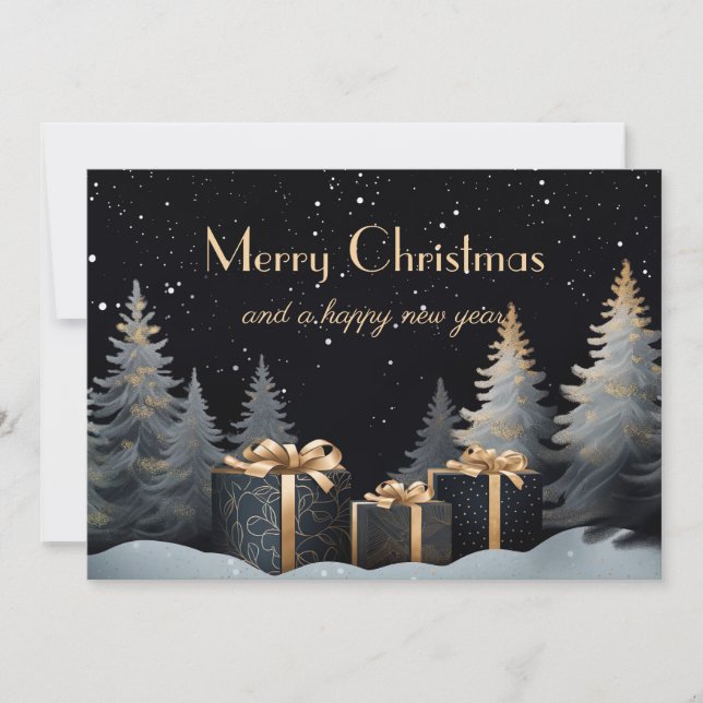 Festive Christmas Gift Greeting Card (Front)
