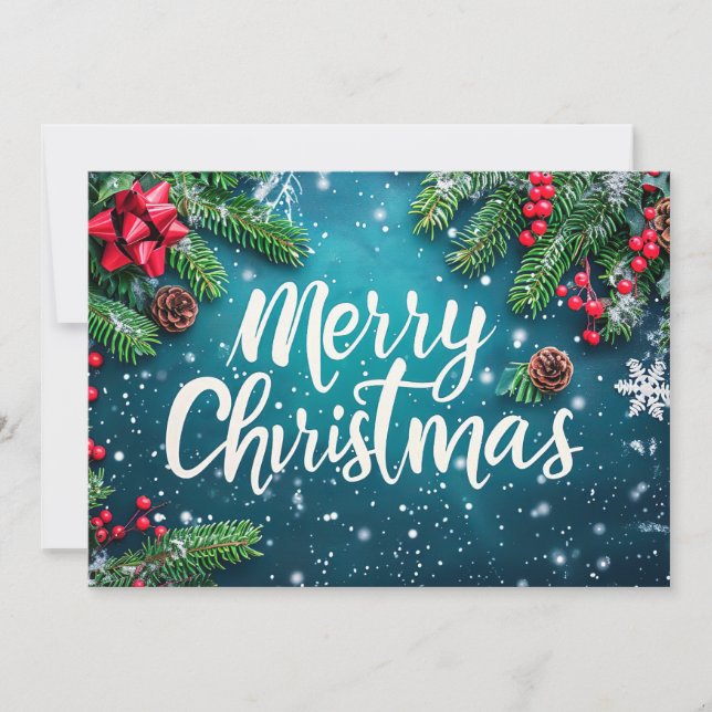 Festive Christmas Gift Greeting Card (Front)
