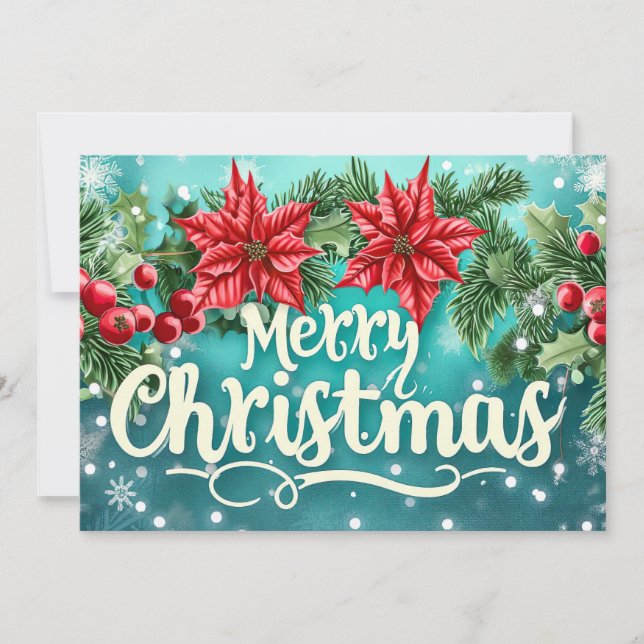 Festive Christmas Gift Greeting Card (Front)